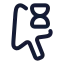 Cursorloading icon with stroke rounded style