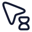 Cursorloading icon with stroke rounded style