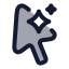 Cursormagicselection icon with duotone rounded style