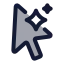 Cursormagicselection icon with duotone standard style