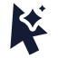 Cursormagicselection icon with solid sharp style