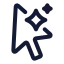 Cursormagicselection icon with stroke standard style