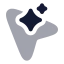 Cursormagicselection icon with bulk rounded style