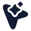 Cursormagicselection icon with solid rounded style