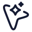 Cursormagicselection icon with stroke rounded style