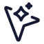 Cursormagicselection icon with stroke standard style