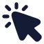 Cursormagicselection icon with solid rounded style