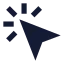 Cursormagicselection icon with solid sharp style