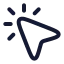 Cursormagicselection icon with stroke rounded style