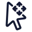 Cursormove icon with stroke standard style