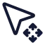 Cursormove icon with stroke standard style