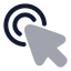 Cursorpointer icon with bulk rounded style