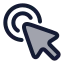 Cursorpointer icon with duotone rounded style