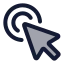 Cursorpointer icon with duotone standard style