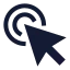 Cursorpointer icon with solid sharp style