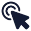 Cursorpointer icon with solid standard style