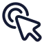 Cursorpointer icon with stroke rounded style
