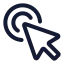 Cursorpointer icon with stroke standard style