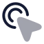 Cursorpointer icon with bulk rounded style