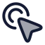 Cursorpointer icon with duotone rounded style