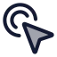 Cursorpointer icon with duotone standard style