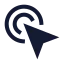 Cursorpointer icon with solid sharp style