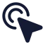 Cursorpointer icon with solid standard style