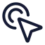 Cursorpointer icon with stroke standard style