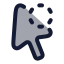 Cursorprogress icon with duotone rounded style