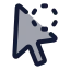 Cursorprogress icon with duotone standard style