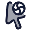Cursorprogress icon with duotone rounded style