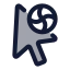 Cursorprogress icon with duotone standard style