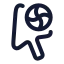 Cursorprogress icon with stroke rounded style