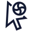 Cursorprogress icon with stroke sharp style