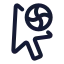Cursorprogress icon with stroke standard style