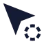 Cursorprogress icon with solid sharp style