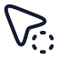Cursorprogress icon with stroke rounded style
