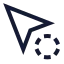 Cursorprogress icon with stroke sharp style