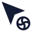 Cursorprogress icon with solid sharp style
