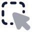 Cursorrectangleselection icon with bulk rounded style