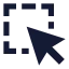 Cursorrectangleselection icon with solid sharp style