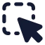 Cursorrectangleselection icon with solid standard style