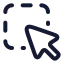 Cursorrectangleselection icon with stroke rounded style