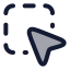 Cursorrectangleselection icon with duotone rounded style
