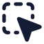 Cursorrectangleselection icon with solid standard style