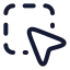Cursorrectangleselection icon with stroke rounded style