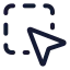 Cursorrectangleselection icon with stroke standard style