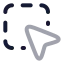 Cursorrectangleselection icon with twotone rounded style