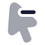 Cursorremoveselection icon with bulk rounded style