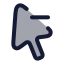 Cursorremoveselection icon with duotone rounded style